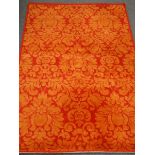 Figaro red ground rug, floral pattern field,