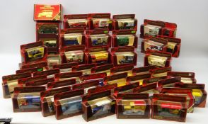 Fifty-one Models of Yesteryear boxed diecast vehicles including 1923 Scania-Vabis Post Bus,