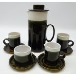 Lotus stoneware coffee set for two with extra saucers (9)