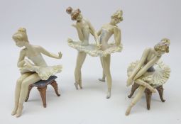 Three Lladro Ballerina figures - Opening Night, Dress Rehearsal and Recital,