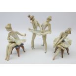 Three Lladro Ballerina figures - Opening Night, Dress Rehearsal and Recital,