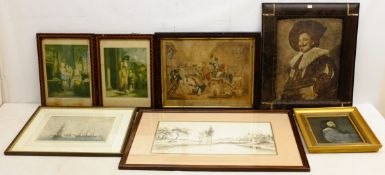 Collection of 19th century engravings, etchings and prints after John Ward, Frans Hals, etc,