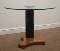Giorgetti Furniture - circular glass top occasional table,