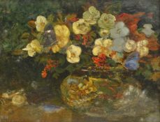 'Madame Butterfly', oil on board signed by Theophilus (Theo) Bulkeley Hyslop (British 1865-1933),