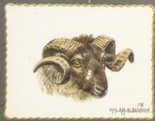 Portrait of a Rams Head,