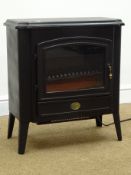 Berry 2900 coal effect stove heater, black finish, W54cm,