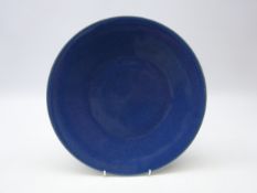 19th century Chinese Powder Blue shallow dish,