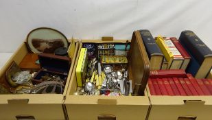 Victorian mahogany box, Art Deco playing card case with games marker dial, pre 1947 and later coins,