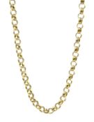 9ct gold belcher chain necklace with clip, hallmarked, approx 18.