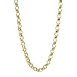 9ct gold belcher chain necklace with clip, hallmarked, approx 18.