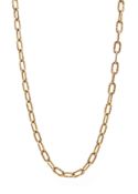 Gold link necklace, hallmarked 9ct, approx 12.6gm Condition Report Length = 69.