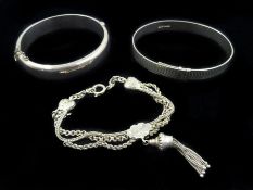 Silver hinged bangle Chester 1954,