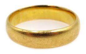 22ct gold wedding band approx 4.3gm Condition Report size J<a href='//www.