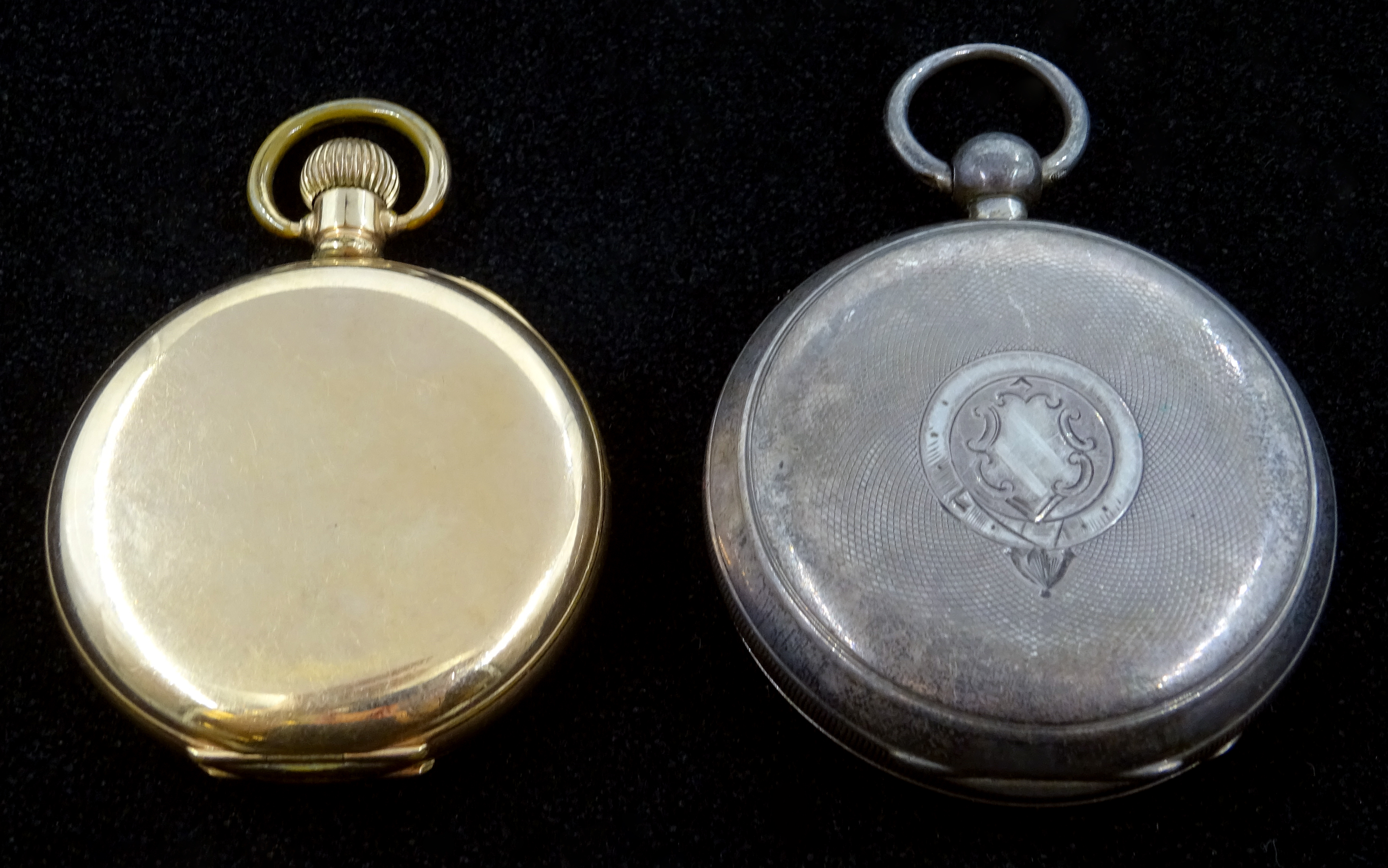 Victorian silver pocket watch, key wound by Waltham Mass, - Image 2 of 3