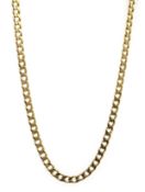 14ct gold flattened curb link necklace, stamped 585, approx 23.