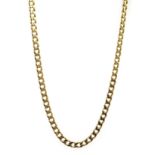 14ct gold flattened curb link necklace, stamped 585, approx 23.