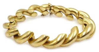 Gold half hoop bracelet stamped 14kt, 24.