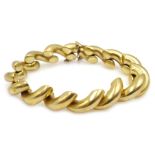 Gold half hoop bracelet stamped 14kt, 24.