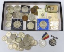 Collection of mostly Great British coins including; 1887 double florin, four 1946 half crowns,