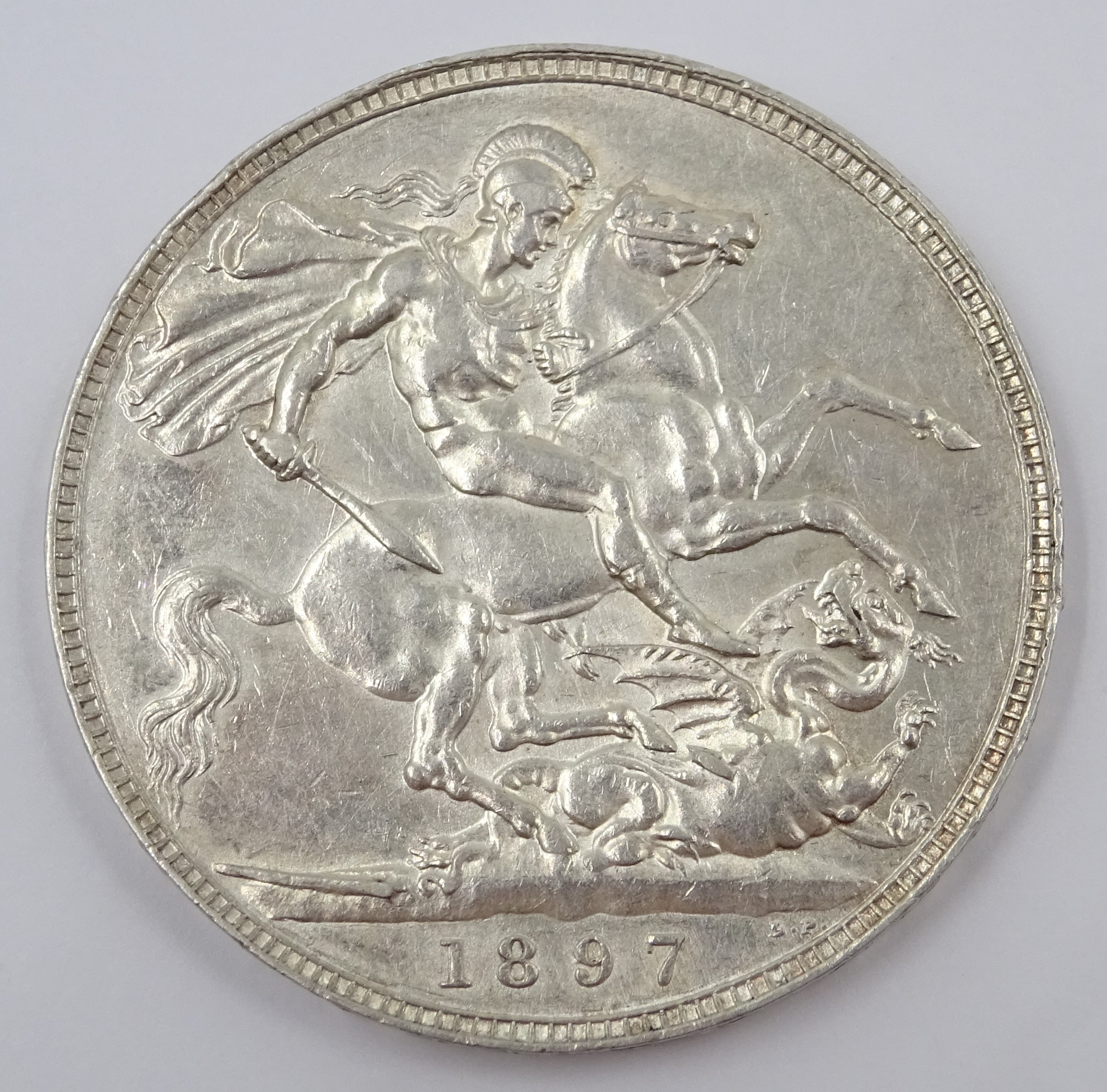 Queen Victoria 1897 crown Condition Report <a href='//www.davidduggleby. - Image 2 of 2