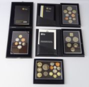 Four Royal Mint United Kingdom proof coin sets; '2008 United Kingdom Coinage Royal Shield of Arms',