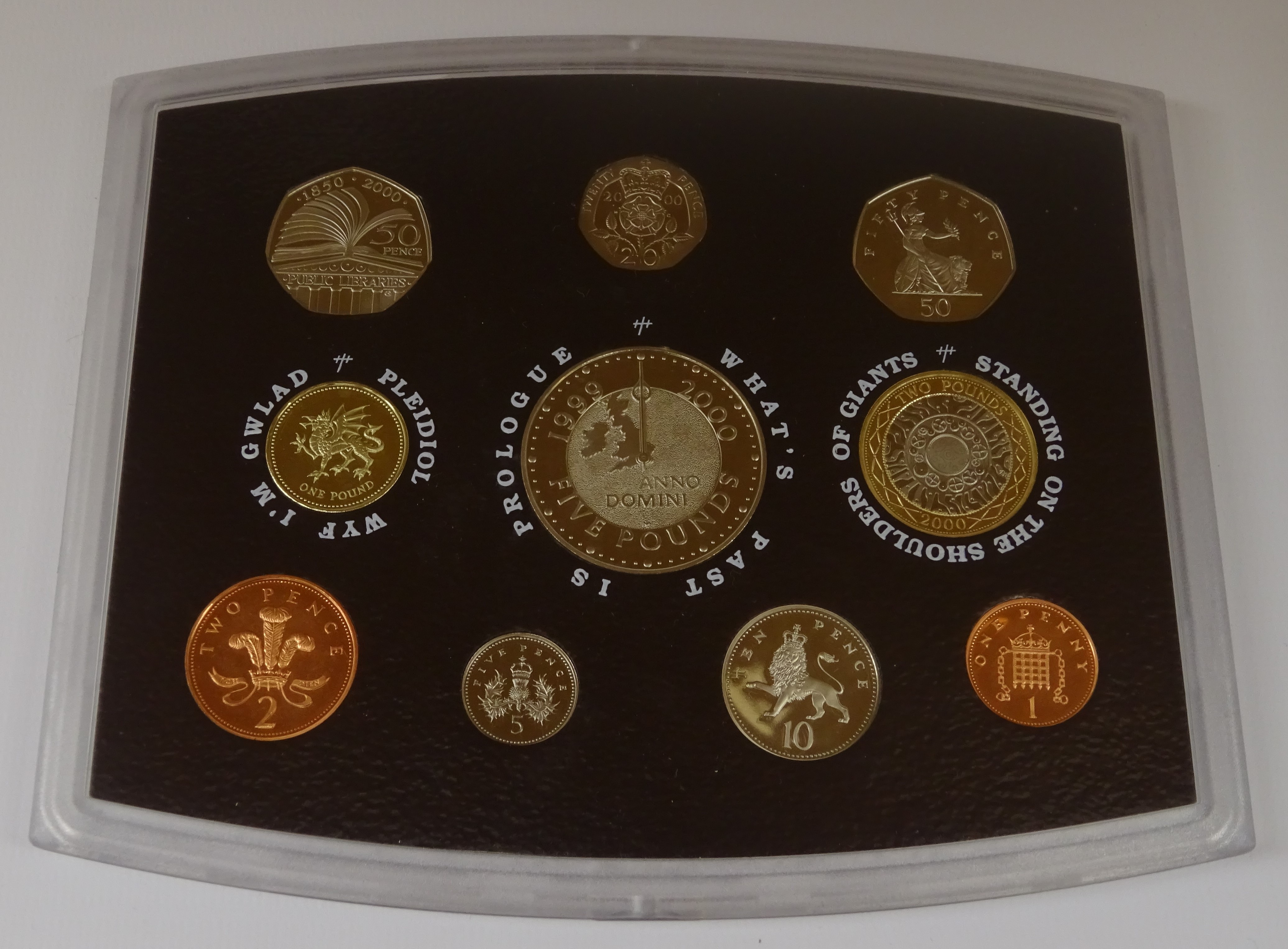 Six Royal Mint United Kingdom proof coin sets; 2000, 2005, 2006, 2007, 2008 and 2010, - Image 6 of 7