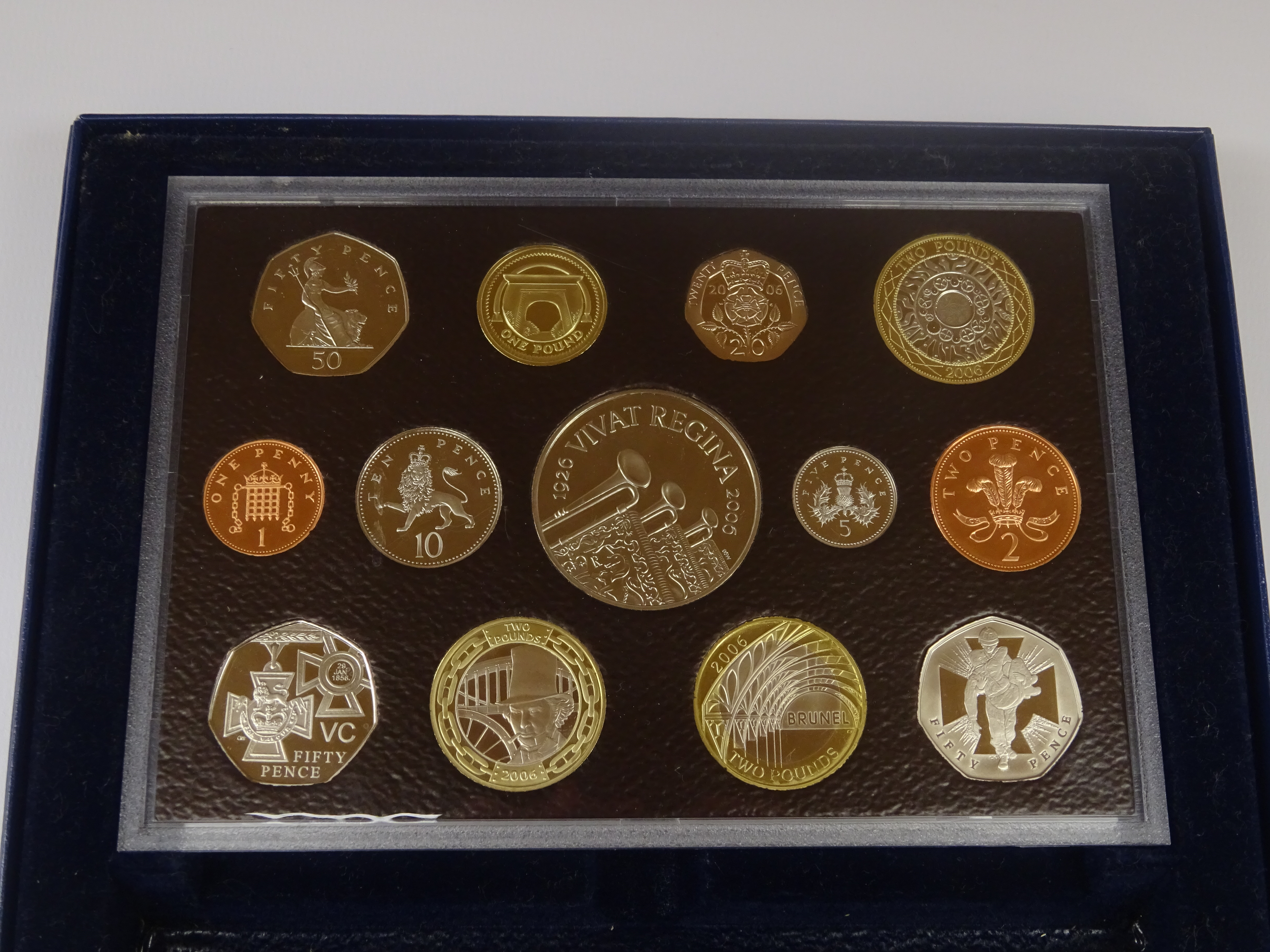 Six Royal Mint United Kingdom proof coin sets; 2000, 2005, 2006, 2007, 2008 and 2010, - Image 4 of 7