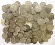 Over 700 grams of pre 1947 Great British silver coins; florins,