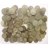 Over 700 grams of pre 1947 Great British silver coins; florins,