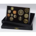 Royal Mint United Kingdom 2009 Proof Coin Set, twelve coin set including 'Kew Gardens' Fifty Pence,