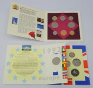 1992 and 1993 United Kingdom brilliant uncirculated coin collections,