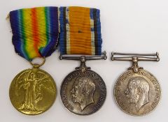 WWI medal pair '205531 GNR. J.N.WARD. R.A.' and a War medal 'Joseph G.