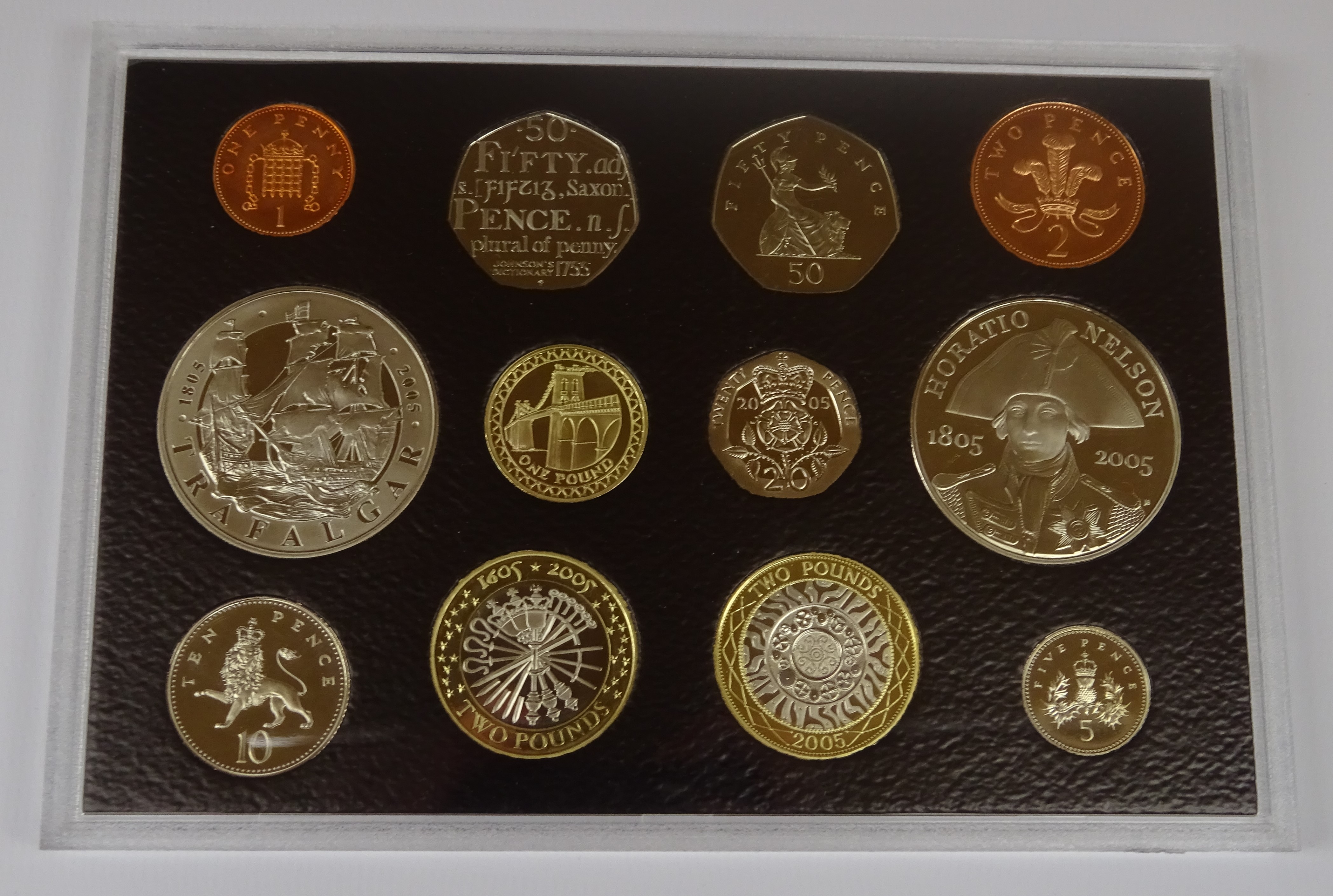 Six Royal Mint United Kingdom proof coin sets; 2000, 2005, 2006, 2007, 2008 and 2010, - Image 5 of 7