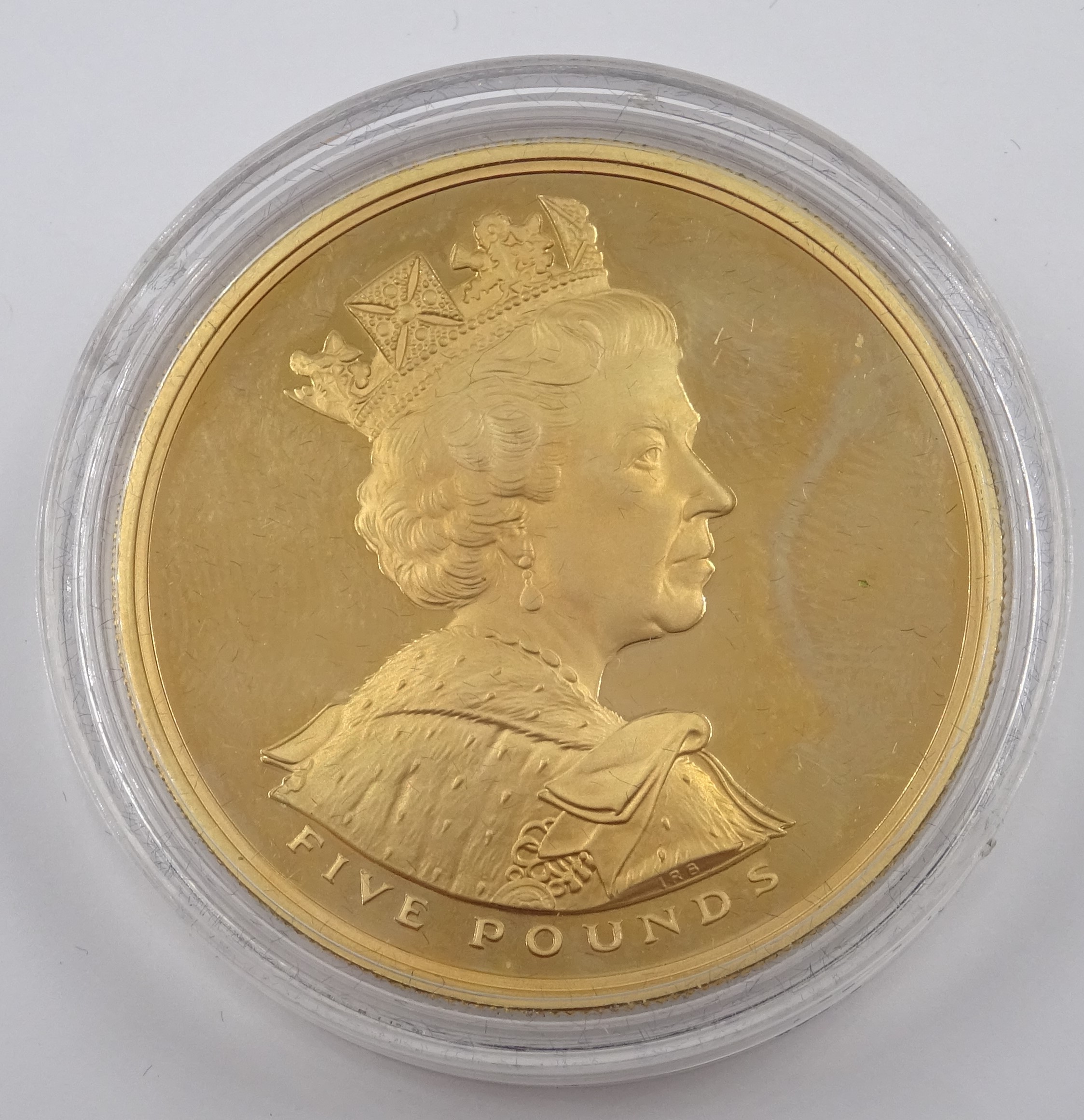 Queen Elizabeth II 2002 gold proof five pound coin, 'Golden Jubilee', - Image 3 of 3