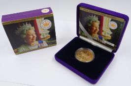 Queen Elizabeth II 2002 gold proof five pound coin, 'Golden Jubilee',