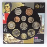 United Kingdom 2009 brilliant uncirculated coin collection,