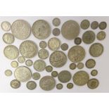 Over 380 grams of pre 1947 Great British silver coins,