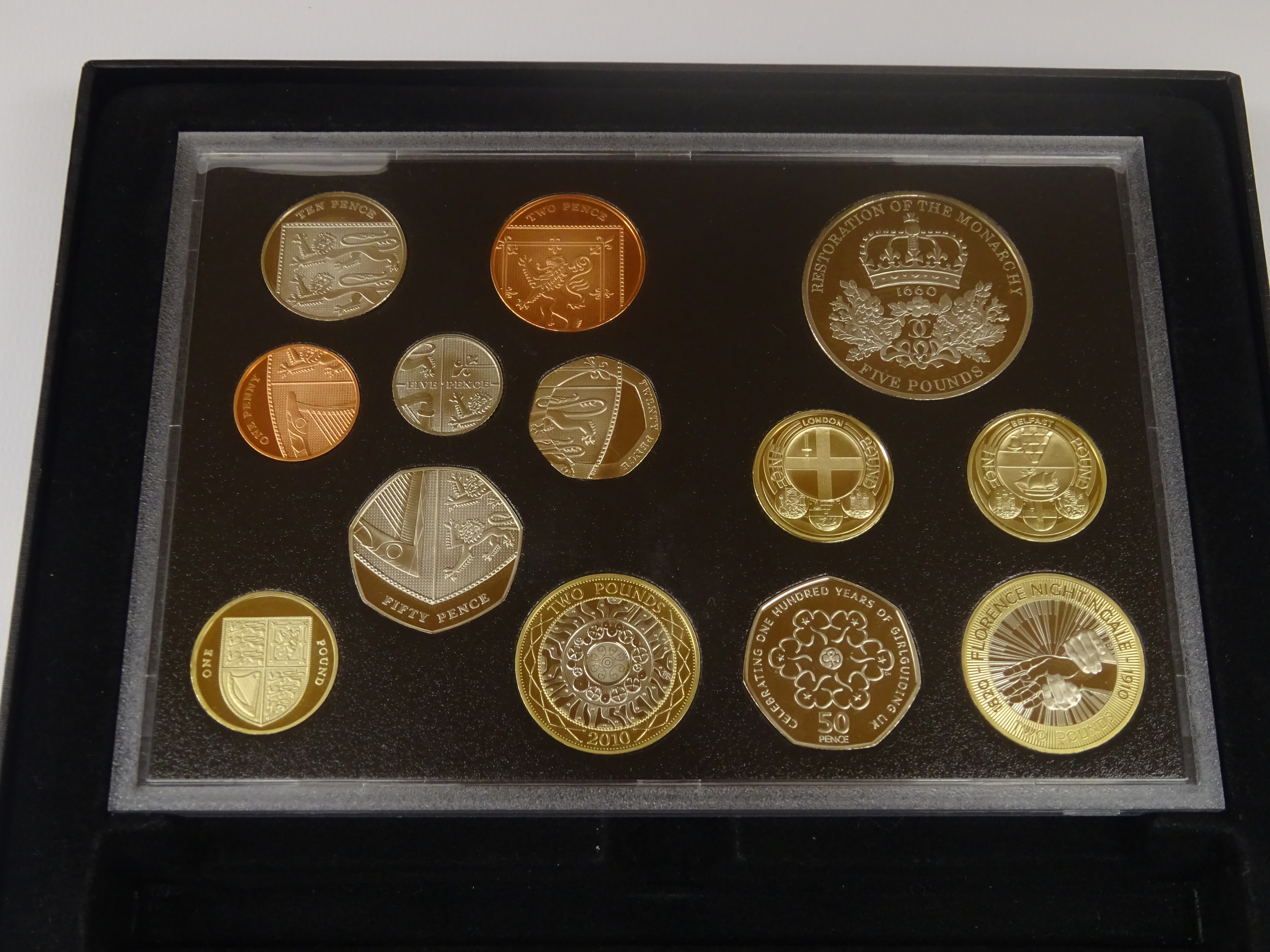 Six Royal Mint United Kingdom proof coin sets; 2000, 2005, 2006, 2007, 2008 and 2010, - Image 2 of 7