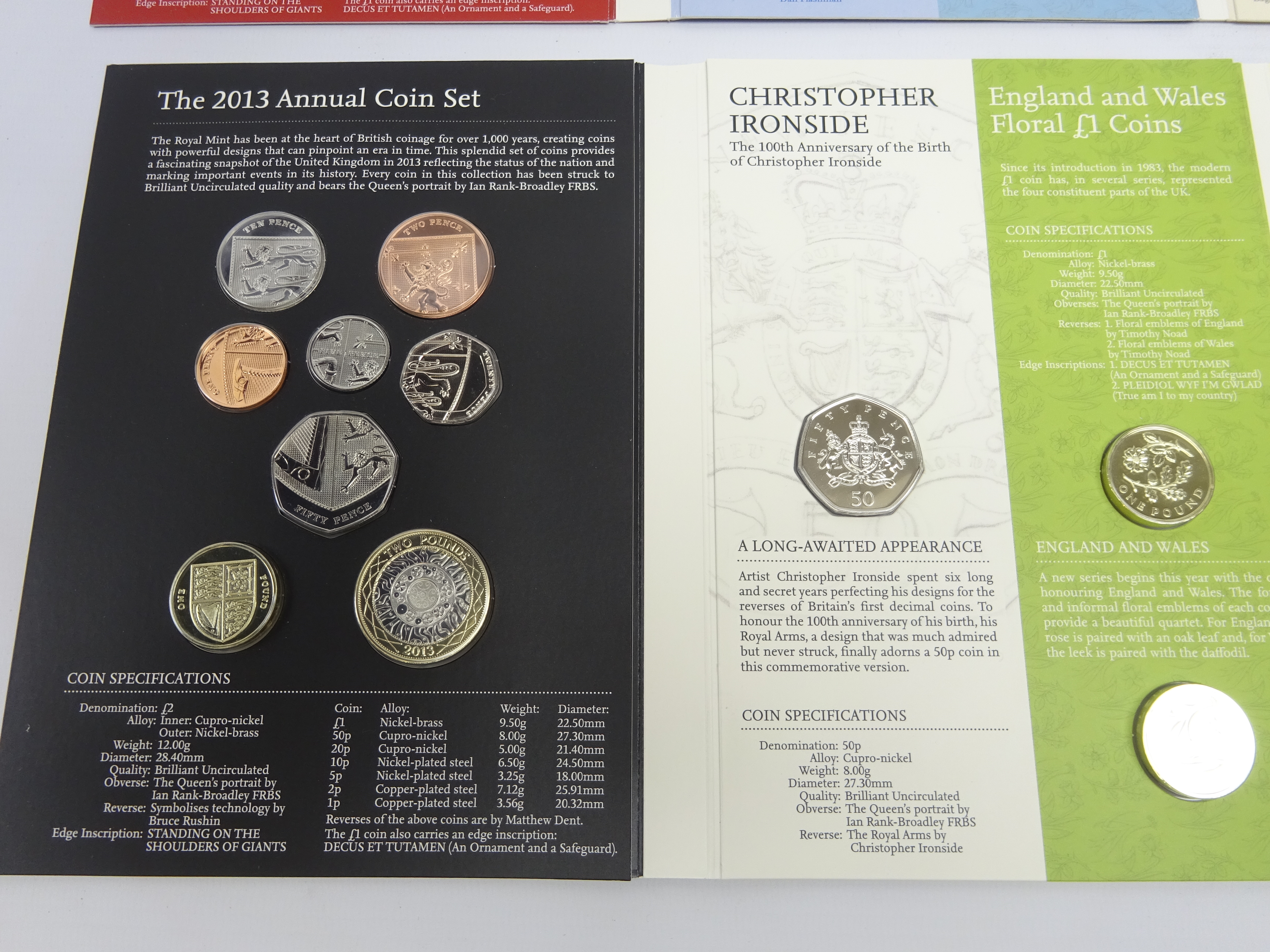 Three United Kingdom annual coin sets; 2013, 2014 and 2016, - Image 2 of 6