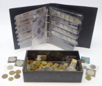 Collection of Great British and world coinage including Chinese cash coins, USA silver coin,