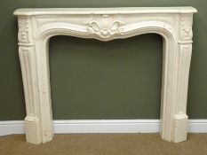 Moulded composite classical style fire surround, egg and dart detailing, W138cm,