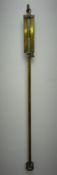 20th century brass cylindrical stick barometer,