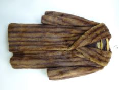 Vintage mink full length coat retailed by Schofields of Leeds