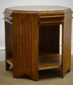 Early 20th century oak octagonal table, moulded top,