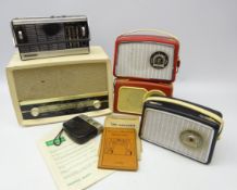 Two 1960's Dansette Gem transistor radios, Dansette 222 transistor radio,