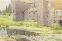 'The Mill at Scrooby', watercolour signed by David Jan Curtis (British 1948-),