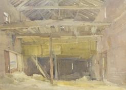 'Metcalfe's Barn, Fenwick', watercolour signed by David Jan Curtis (British 1948-),