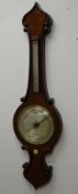 William lV wheel barometer with thermometer,