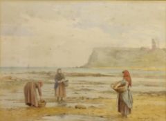 'Fisher-Folk Scarbro', watercolour signed by Edward C Booth (British 1821-post1893),