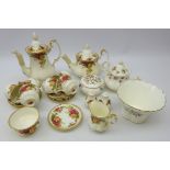 Royal Albert 'Old Country Roses' coffee set for six, teapot and other teaware,